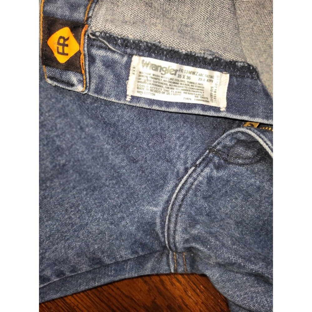 Wrangler FR Jeans 35x36 FR13MWZ Flame Resistant Cowboy Cut Work Denim - Picture 5 of 6
